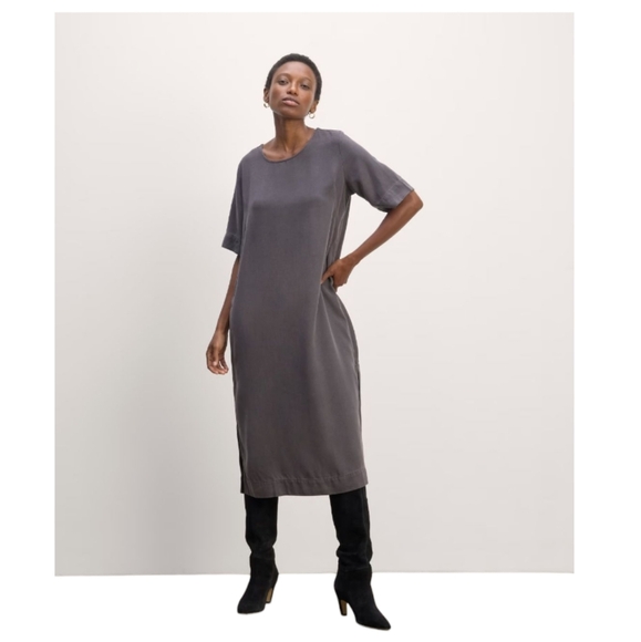 Everlane Dresses & Skirts - Everlane WomensThe Relaxed T-Shirt Dress In Buttersoft Black 100% Tencel Medi L